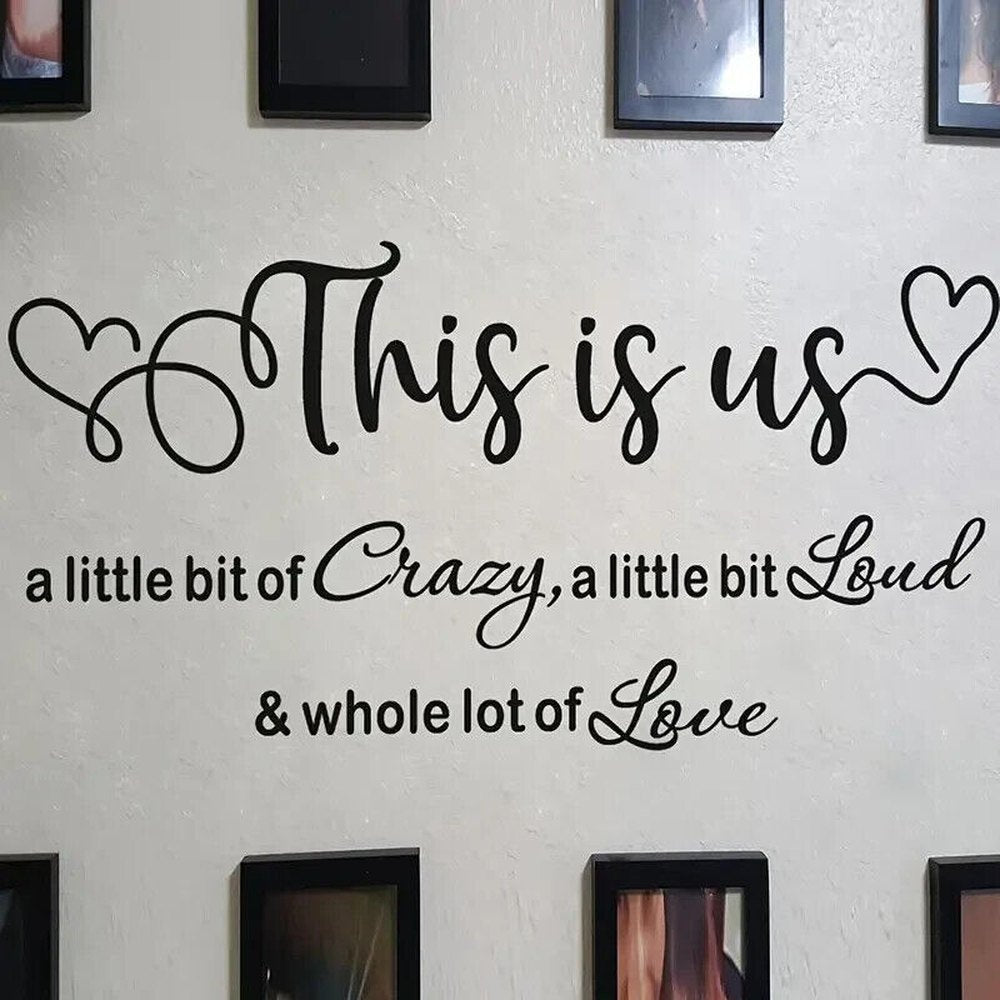 "This Is Us" Family Wall Decal 30" x 15" Home & Garden:Home Décor:Decals, Stickers & Vinyl Art Style Your Walls